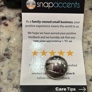 SnapAccents Silver Knob baseball